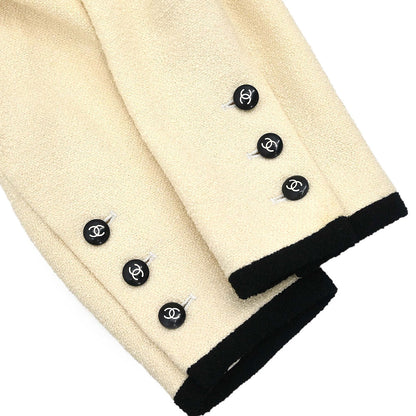 Chanel 1996 Single Breasted Jacket Ivory #42