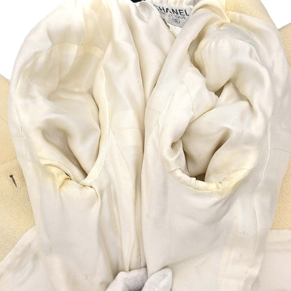Chanel 1996 Single Breasted Jacket Ivory #42