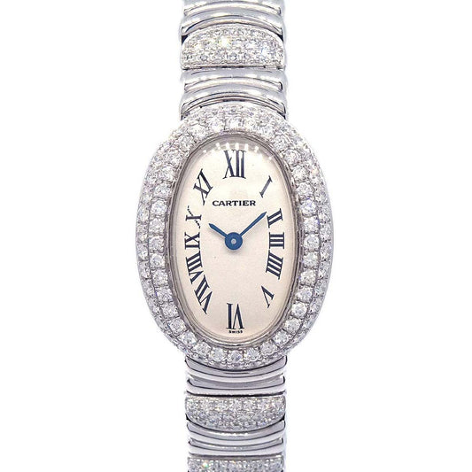 Cartier Mini Baignoire Ref.2369 Quartz Watch 18KWG Diamond