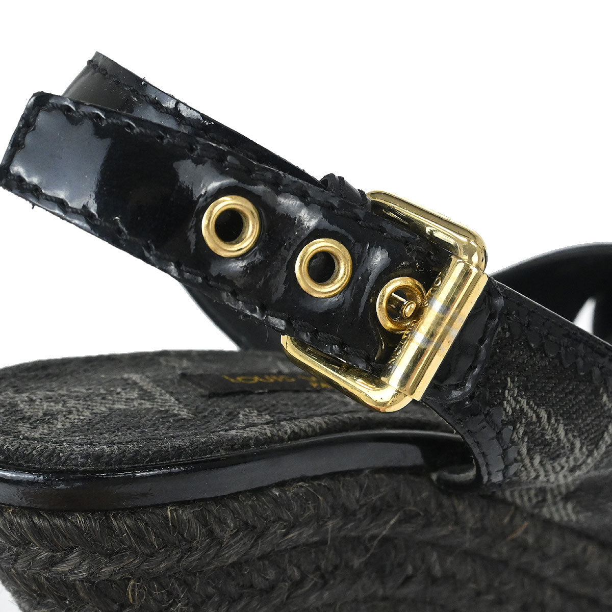 Louis Vuitton * Black Monogram Denim Sandals Shoes – AMORE Vintage