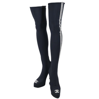 Chanel * 1994 Thigh-High Sock Boots Shoes #37