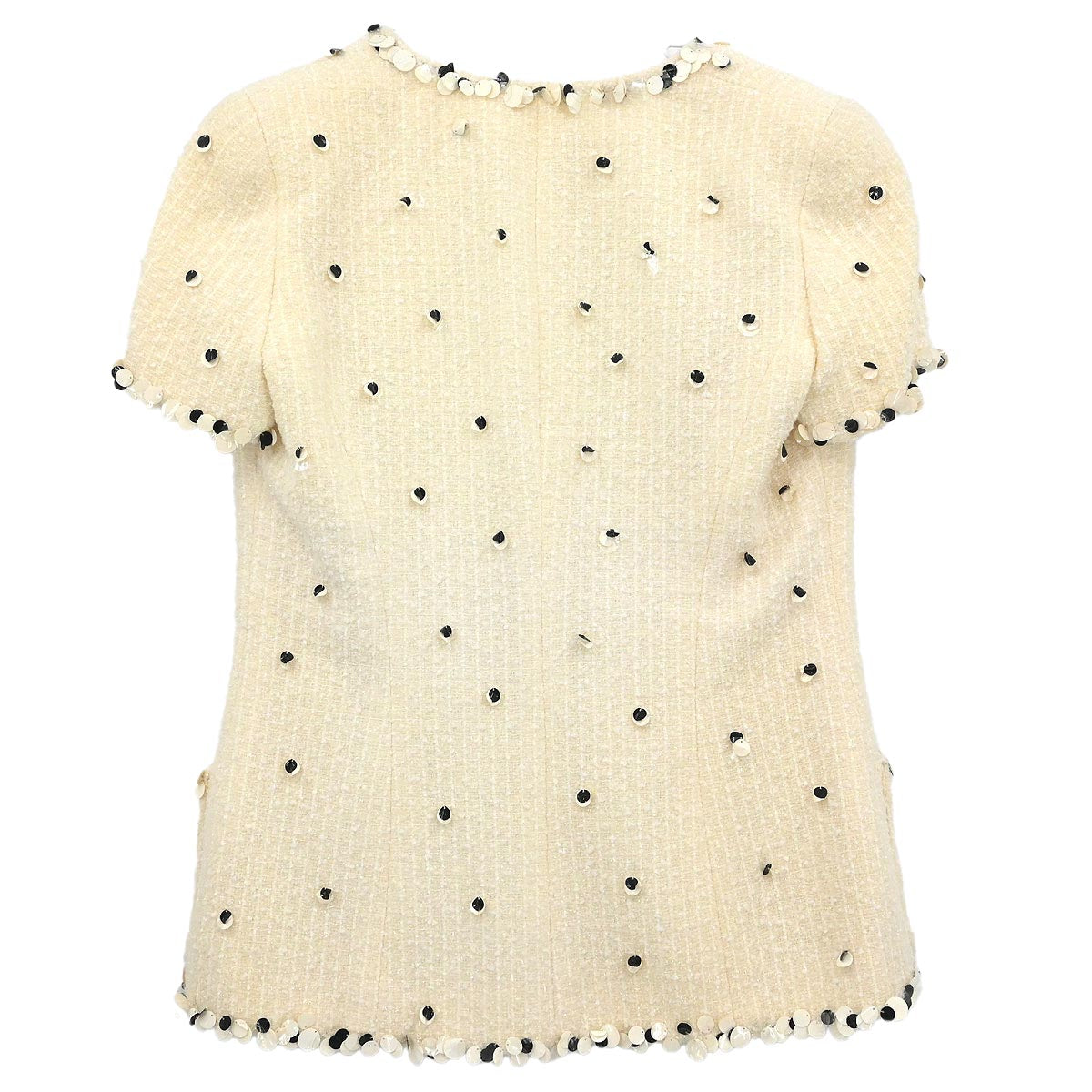 Chanel 1995 Single Breasted Collarless Jacket White #40