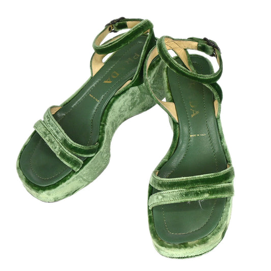 Prada * Green Shoes Sandals #36 1/2