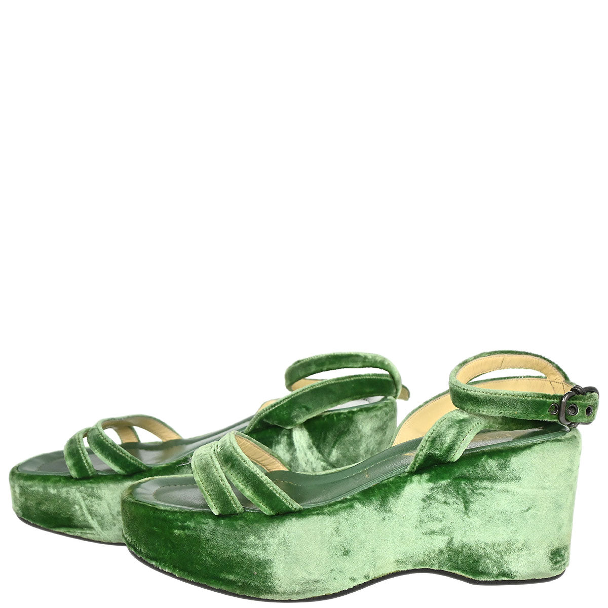Prada * Velvet Sandals Shoes #36 1/2