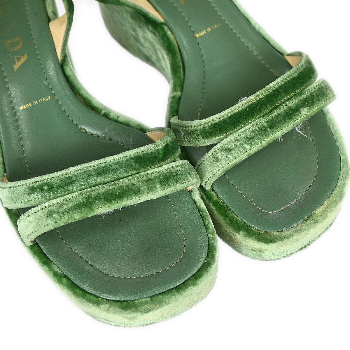 Prada * Velvet Sandals Shoes #36 1/2