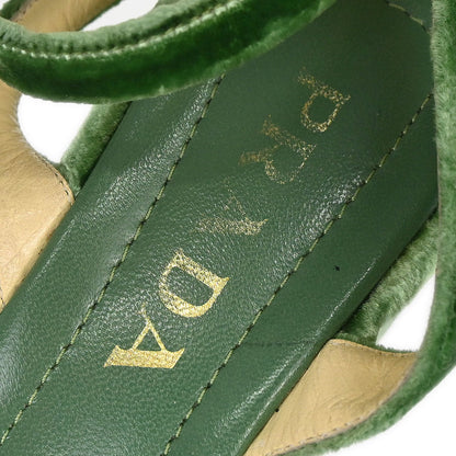 Prada * Velvet Sandals Shoes #36 1/2