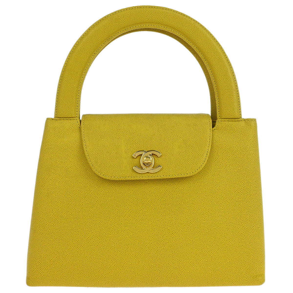 Chanel Yellow Caviar Skin Handbag