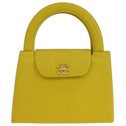 Chanel Yellow Caviar Skin Handbag