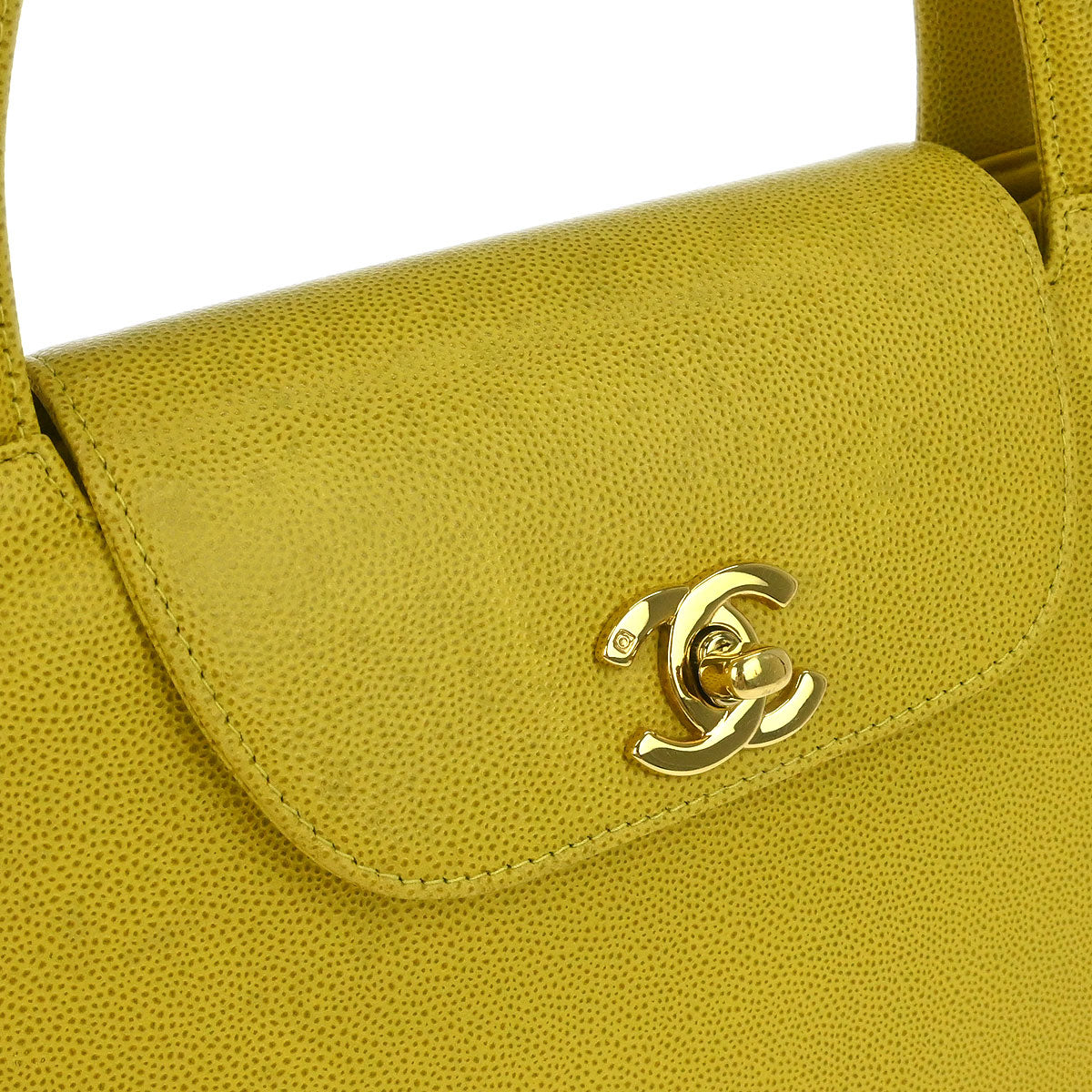 Chanel Yellow Caviar Skin Handbag