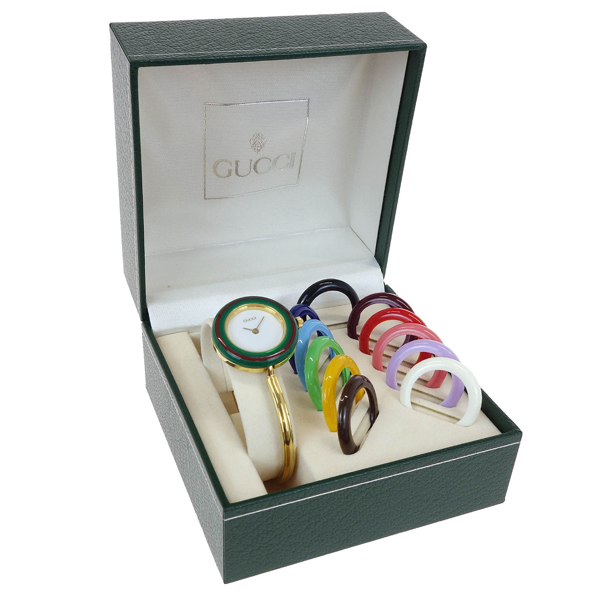 Gucci 11/12.2 Change Bezel Chameleon Quartz Watch SS