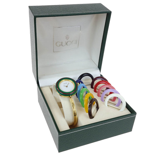 Gucci 11/12.2 Change Bezel Chameleon Quartz Watch SS