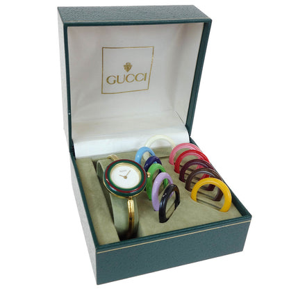 Gucci 11/12.2 Change Bezel Chameleon Quartz Watch SS