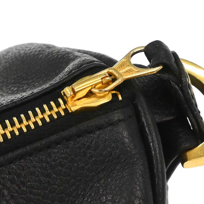 Chanel Black Caviar Skin 2way Shoulder Duffle Handbag