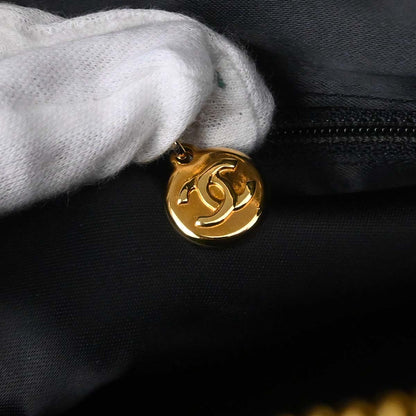 Chanel Black Caviar Skin 2way Shoulder Duffle Handbag