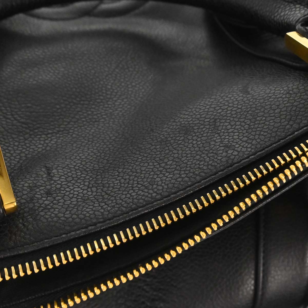 Chanel Black Caviar Skin 2way Shoulder Duffle Handbag