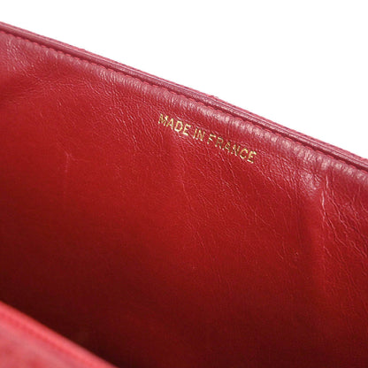 Chanel Red Caviar Skin Straight Flap Jumbo Shoulder Bag