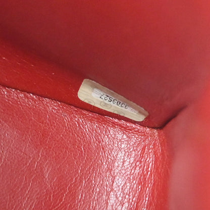Chanel Red Caviar Skin Straight Flap Jumbo Shoulder Bag