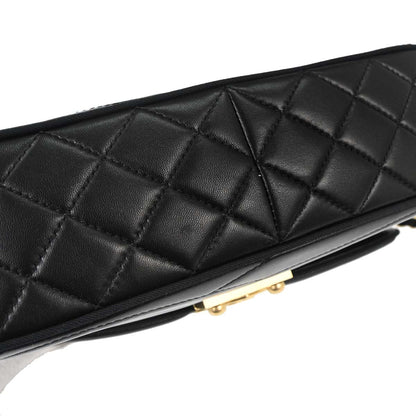 Chanel Black Lambskin Medium Pagoda Flap Shoulder Bag