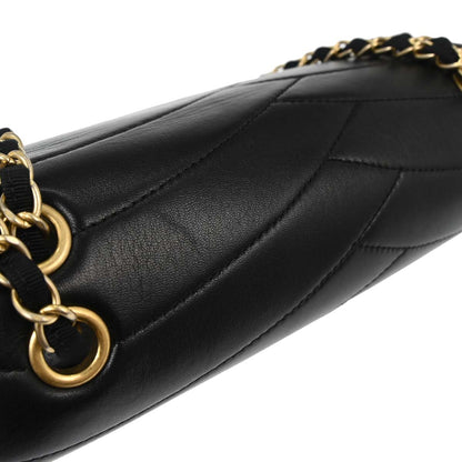 Chanel Black Lambskin Medium Pagoda Flap Shoulder Bag