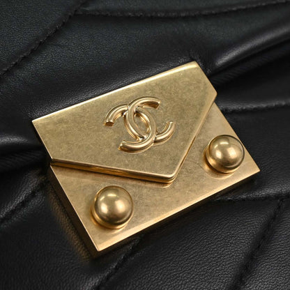 Chanel Black Lambskin Medium Pagoda Flap Shoulder Bag