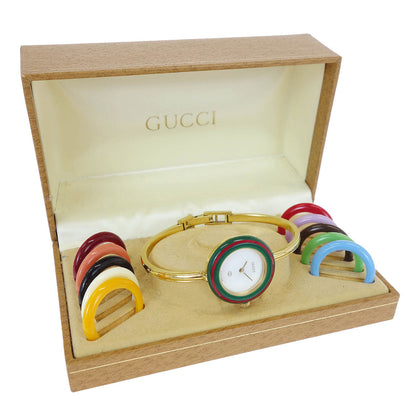 Gucci 1100-L Change Bezel Chameleon Quartz Watch SS