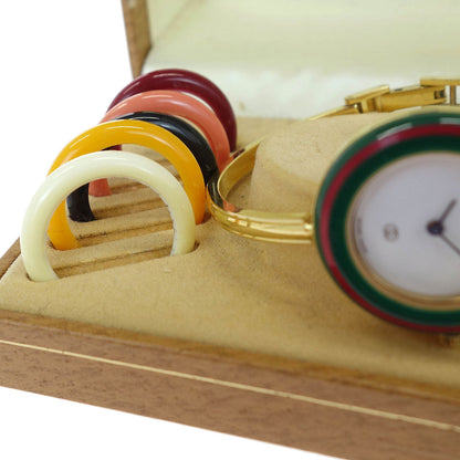 Gucci 1100-L Change Bezel Chameleon Quartz Watch SS