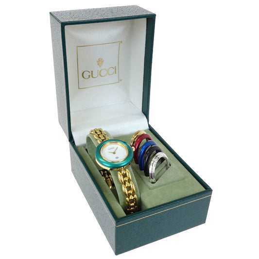 Gucci 11/12 Change Bezel Chameleon Quartz Watch SS
