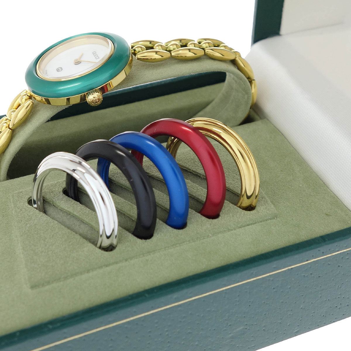 Gucci 11/12 Change Bezel Chameleon Quartz Watch SS