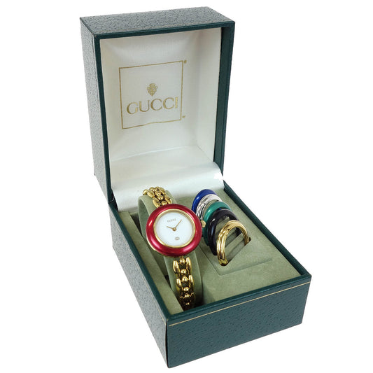 Gucci 11/12 Change Bezel Chameleon Quartz Watch SS