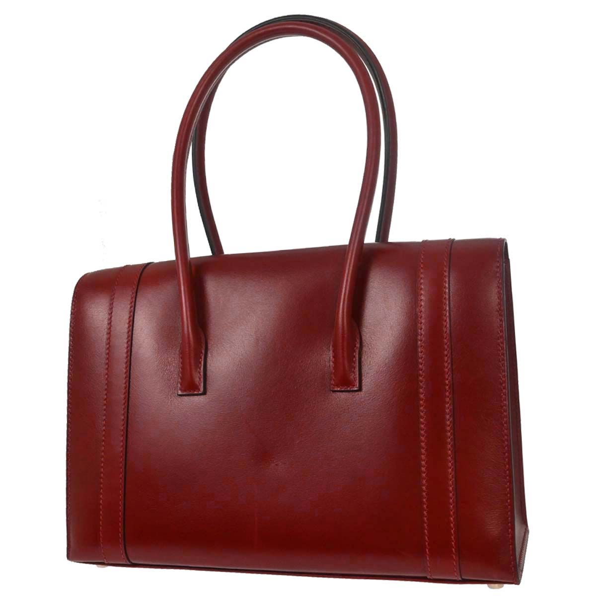 Hermes Rouge H Box Calf Drag 2 27 Handbag □F