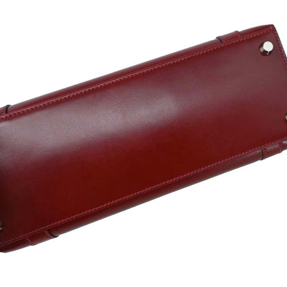 Hermes Rouge H Box Calf Drag 2 27 Handbag □F
