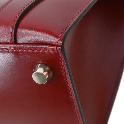 Hermes Rouge H Box Calf Drag 2 27 Handbag □F