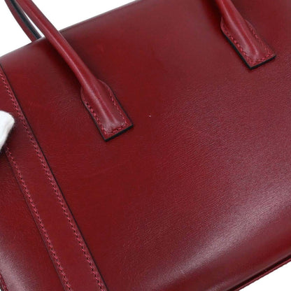 Hermes Rouge H Box Calf Drag 2 27 Handbag □F