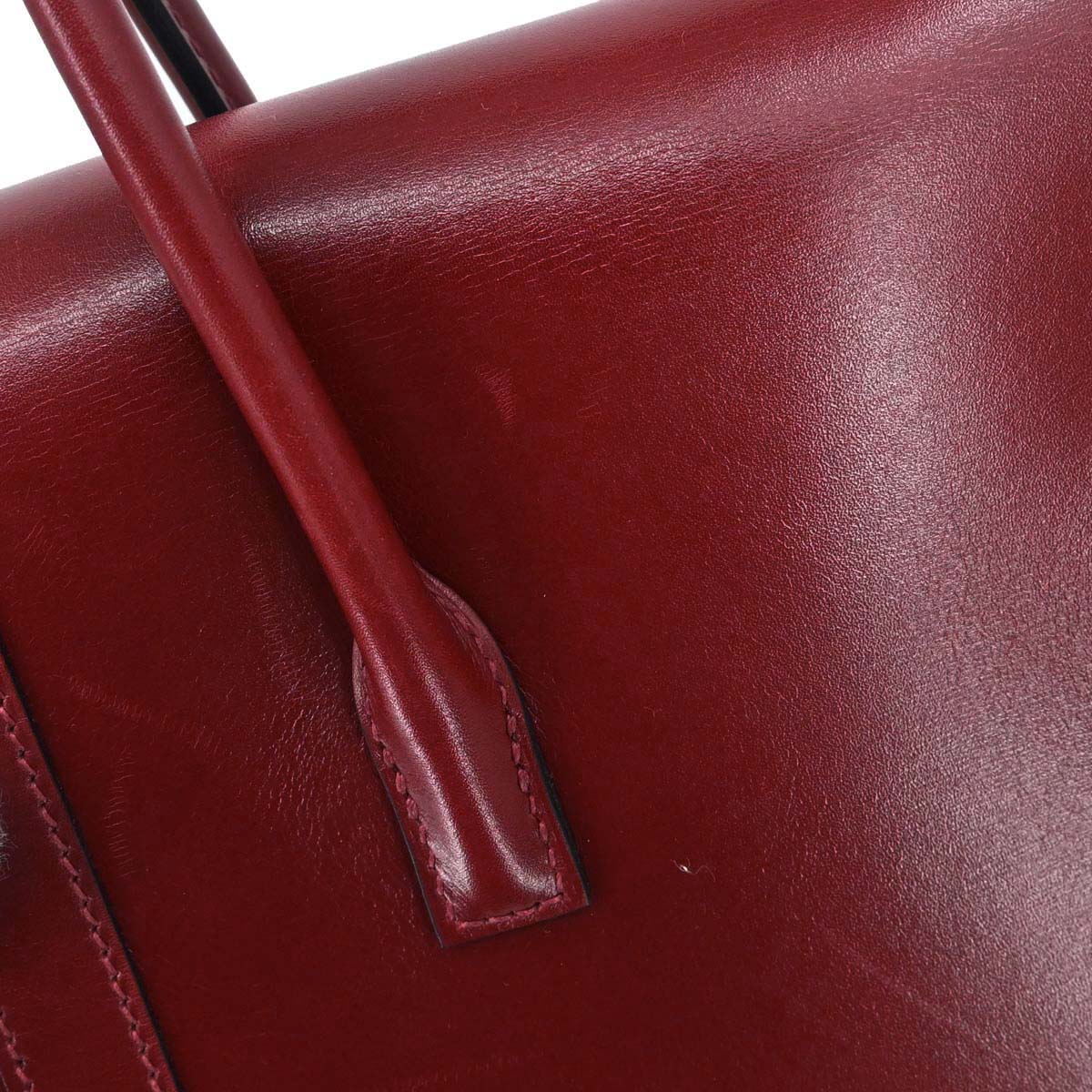 Hermes Rouge H Box Calf Drag 2 27 Handbag □F