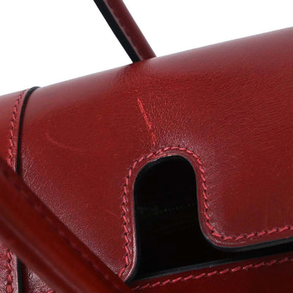 Hermes Rouge H Box Calf Drag 2 27 Handbag □F
