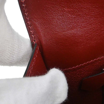 Hermes Rouge H Box Calf Drag 2 27 Handbag □F