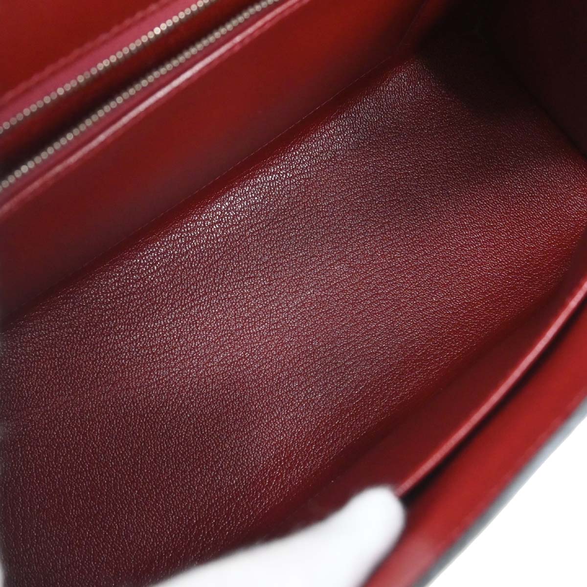 Hermes Rouge H Box Calf Drag 2 27 Handbag □F