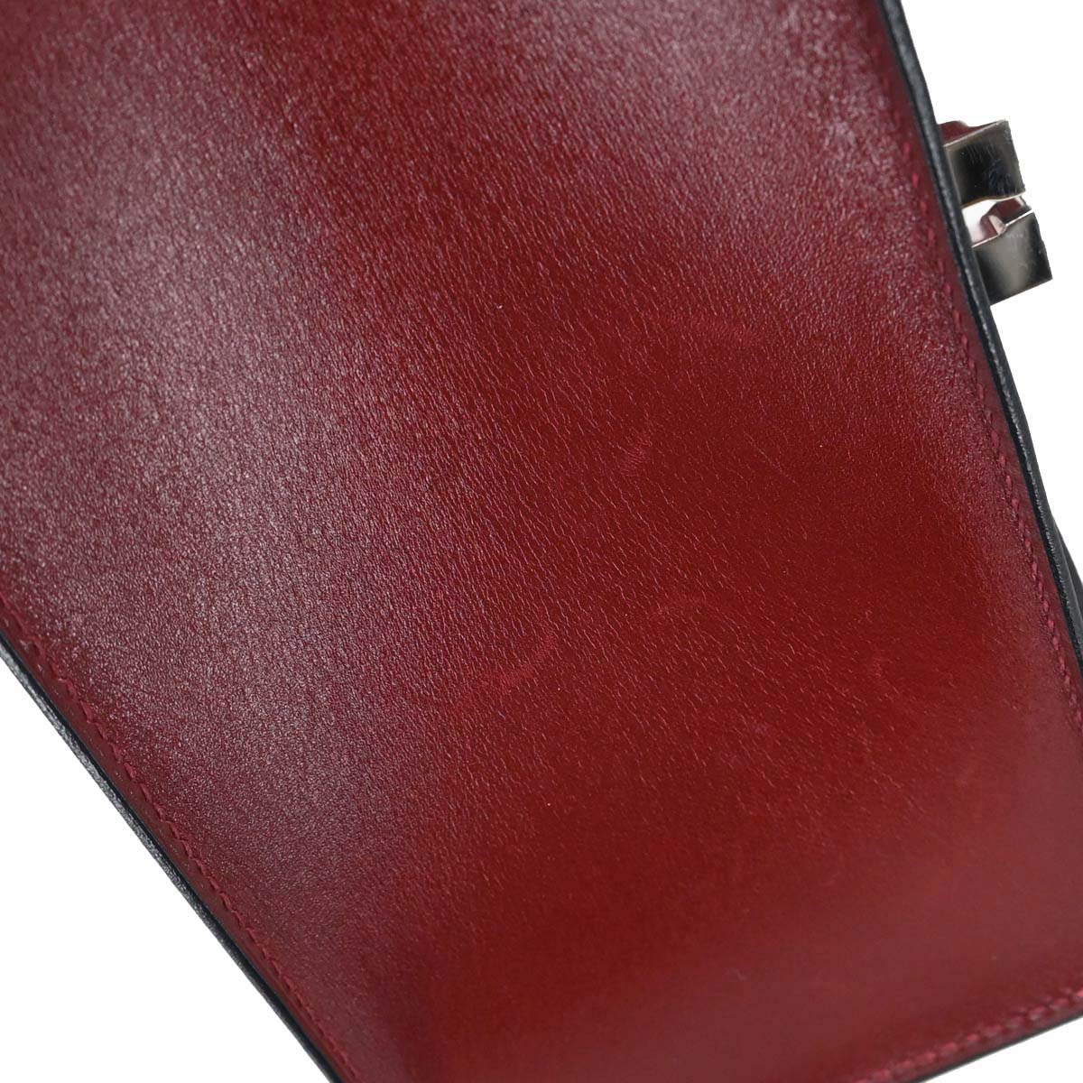 Hermes Rouge H Box Calf Drag 2 27 Handbag □F