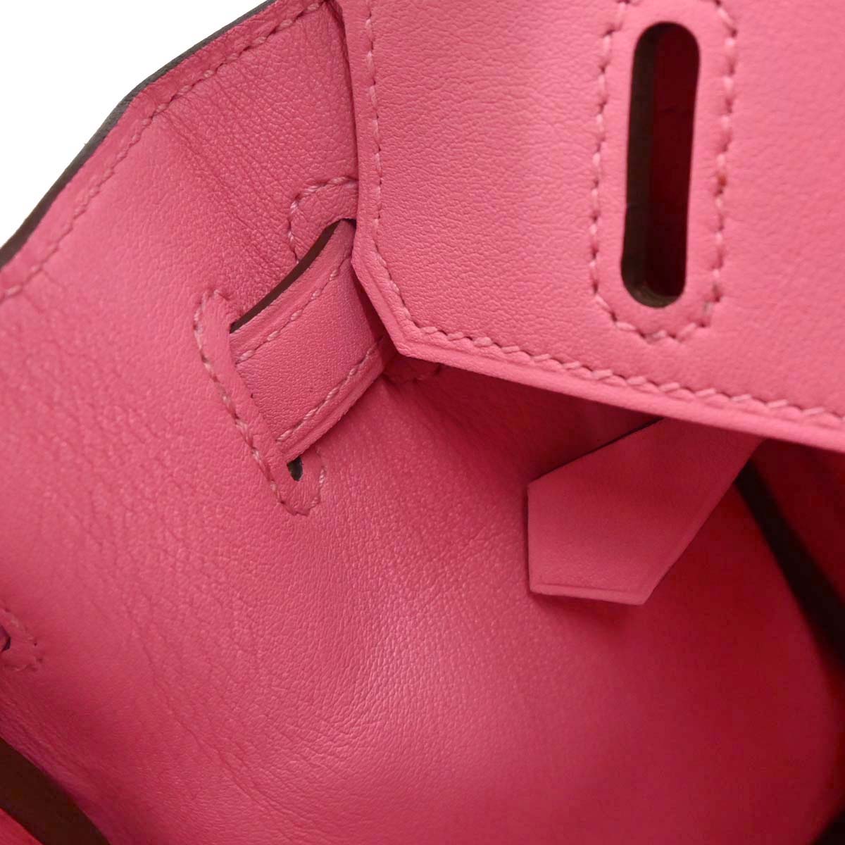 Hermes Rose Azalee Swift Birkin 25 Handbag