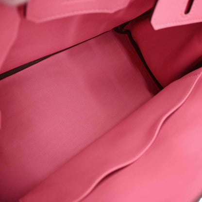 Hermes Rose Azalee Swift Birkin 25 Handbag