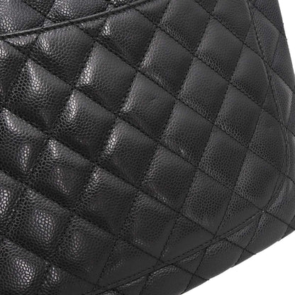 Chanel Black Caviar Skin Grand Shopping Tote GST Chain Handbag