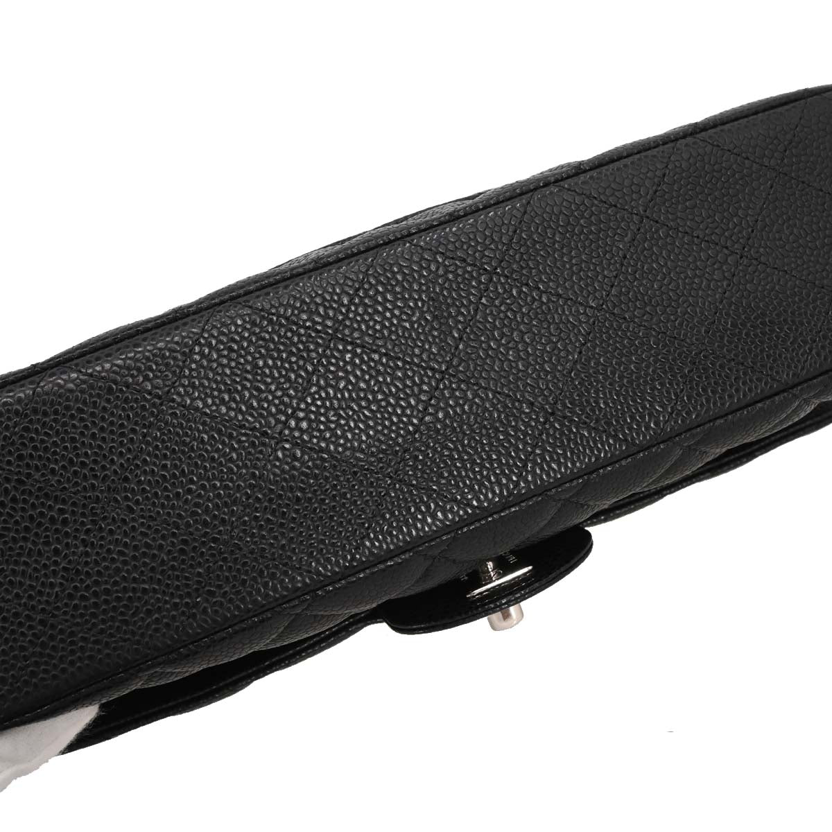 Chanel Black Caviar Skin Medium Classic Double Flap Shoulder Bag