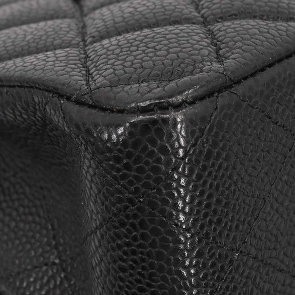 Chanel Black Caviar Skin Medium Classic Double Flap Shoulder Bag