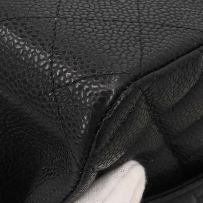 Chanel Black Caviar Skin Medium Classic Double Flap Shoulder Bag