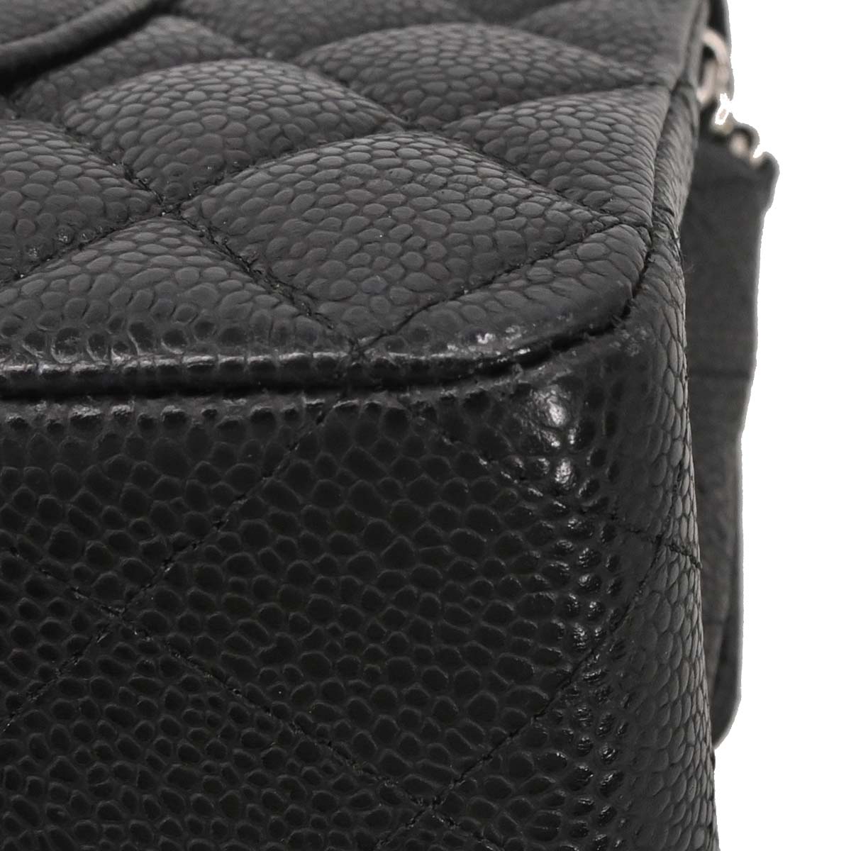 Chanel Black Caviar Skin Medium Classic Double Flap Shoulder Bag