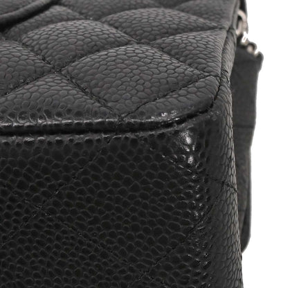 Chanel Black Caviar Skin Medium Classic Double Flap Shoulder Bag