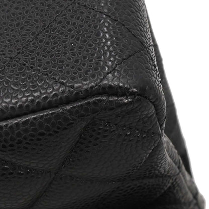 Chanel Black Caviar Skin Medium Classic Double Flap Shoulder Bag