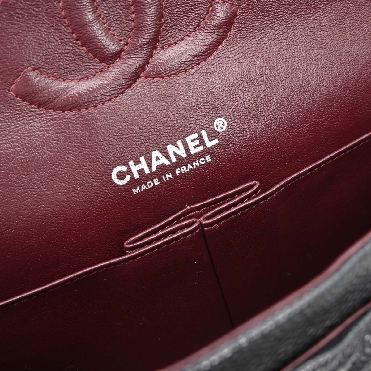 Chanel Black Caviar Skin Medium Classic Double Flap Shoulder Bag