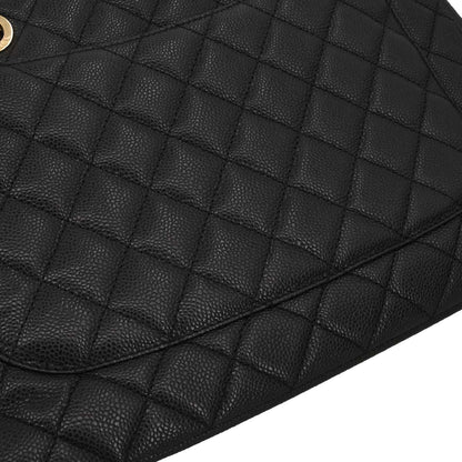 Chanel Black Caviar Skin Grand Shopping Tote GST Chain Handbag