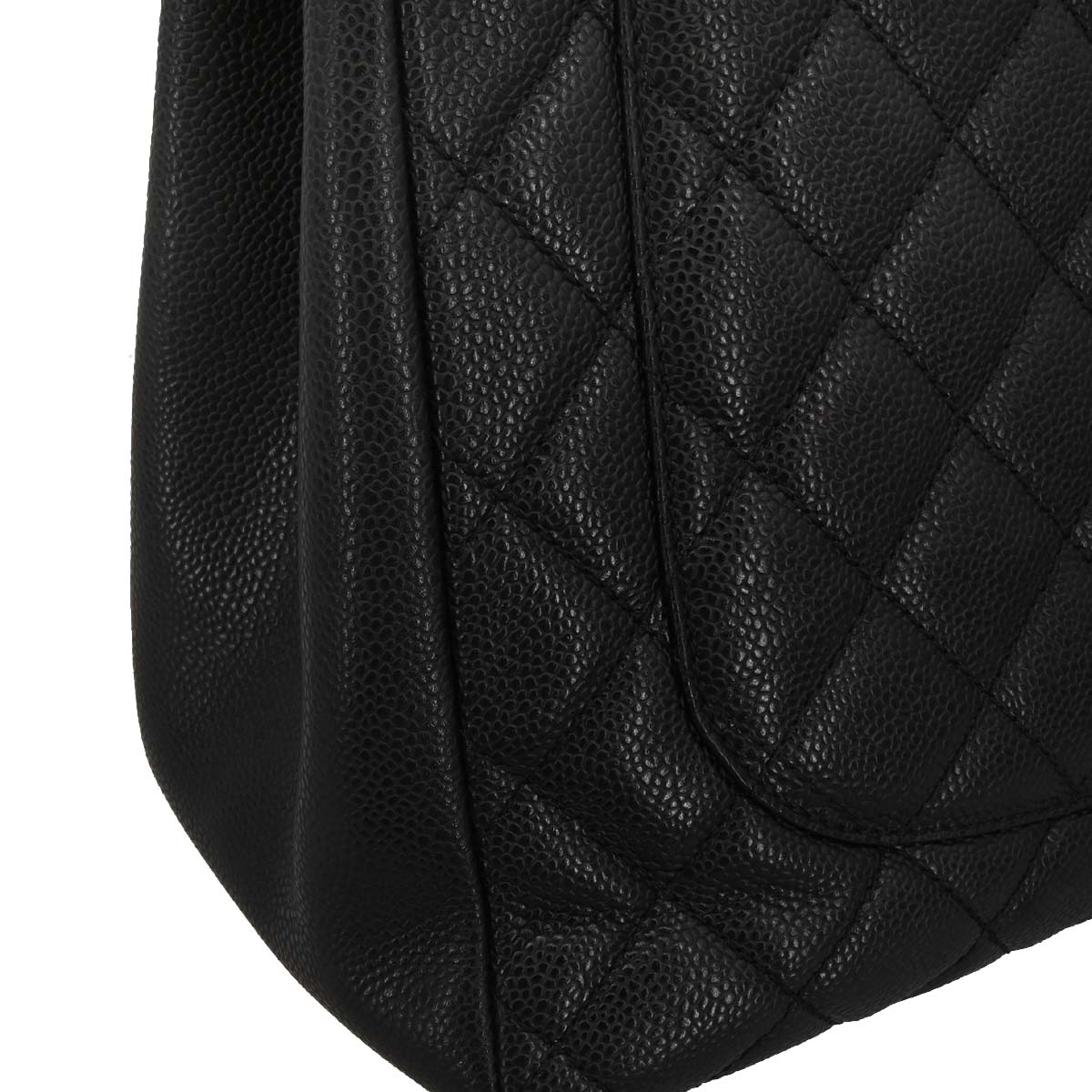 Chanel Black Caviar Skin Grand Shopping Tote GST Chain Handbag